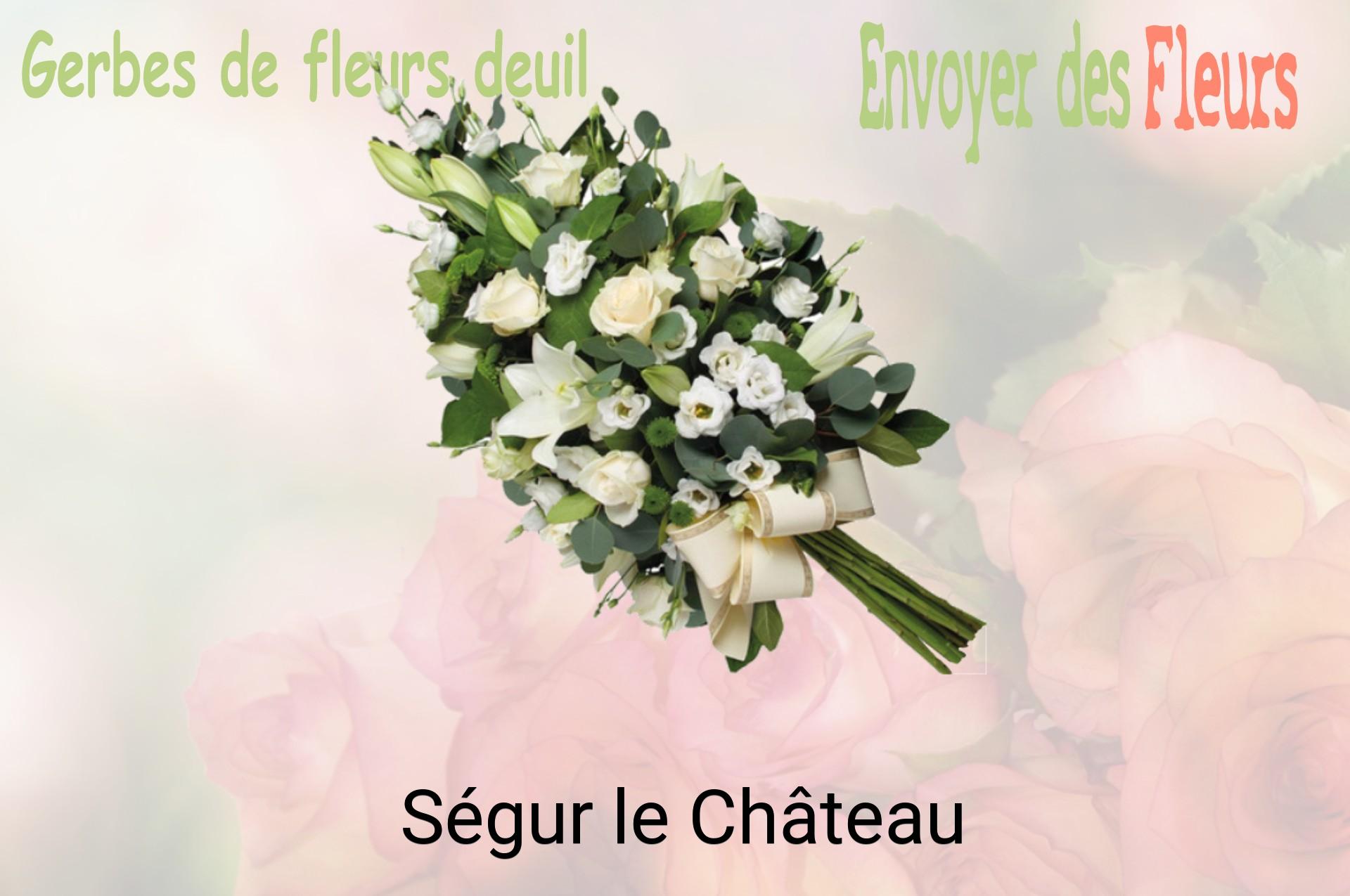 Gerbe de fleurs de deuil livrée à Ségur-le-Château